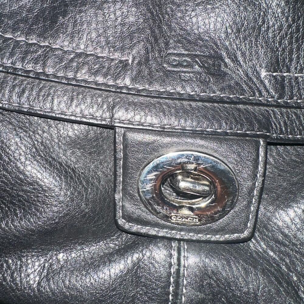 Vintage COACH Penelope Woman's Black Pebbled Genuine Leather - Picture 11 of 12